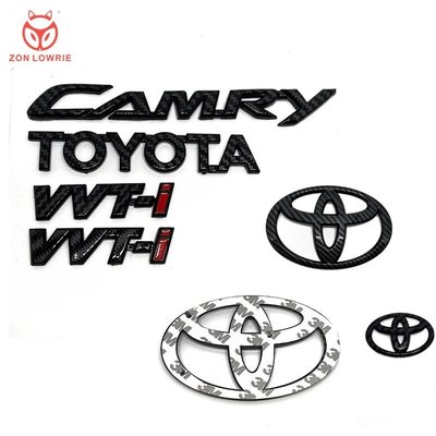 豐田 TOYOTA 尾標 碳纖維黑色CAMRY 車標 字母 CAMRY 銘牌後標  VV-I側標 方向盤標誌前格柵後備箱