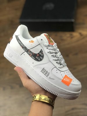 Nike Air Force 1 ’07 PRM “Just Do It” 白黑 皮革 休閒鞋 AR7719-100