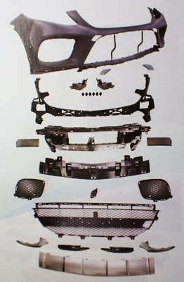 泰山美研社20032034 BENZ W166 W292 GLE43 AMG 16-18年 前保桿總成含下護板