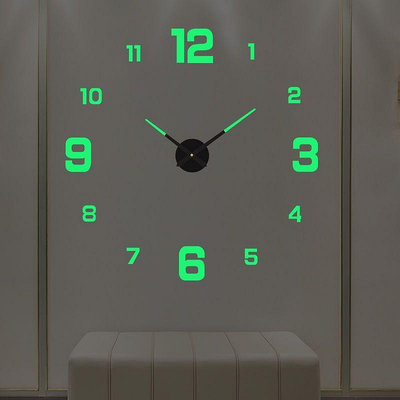 創意夜光鐘表靜音掛表客廳家用簡約藝術掛墻大時鐘臥室免打孔 裝飾畫掛鐘 壁掛鐘表 靜音時鐘
