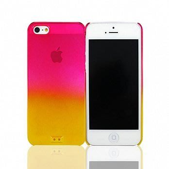 【3C共和國】Lilycoco iPhone 5 5S SE 亮面 透明 漸層 保護殼 黃桃 現貨 安心亞