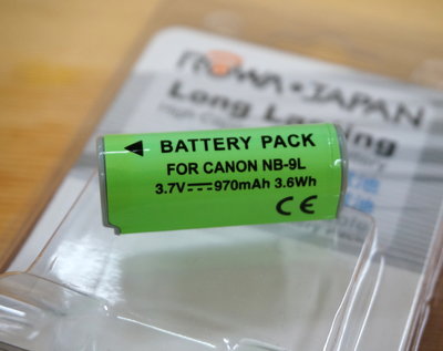 【中壢NOVA-水世界】ROWA 樂華 CANON NB-9L NB9L 副廠鋰電池 副電 充電電池【一年保固直接換新】