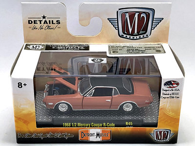 【秉田屋】現貨 M2 Machines Mercury 水星 Cougar R-Code 1968 棕色 1/64