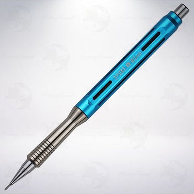 美國 Spoke 4 全金屬製圖鈦金屬逆握位自動鉛筆: 0.5mm/青色