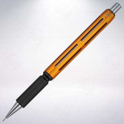 Spoke 6 0.5mm 全金屬製圖滾花握位自動鉛筆: 橘色/槍灰色/10.0mm