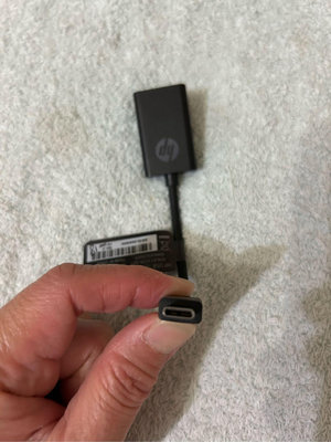 二手近全新HP USB C to USB3.0 AdapterUSB-C轉網路連接線/轉接線/轉接頭，台北可面交