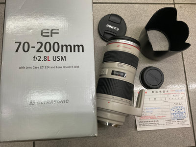 [保固一年][高雄明豐] 95新 公司貨 Canon EF 70-200mm F2.8 L  USM 便宜賣 [A1303]