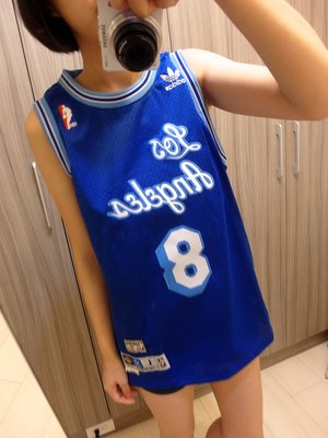 FOCA☆NBA Los Angeles Kobe Bryant 湖人隊 草寫 藍 寶藍 愛迪達 網眼 藍白 #8 球衣