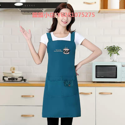 防水防油圍裙女上班工作服專用時尚廚房餐飲家用做飯圍腰新款防污