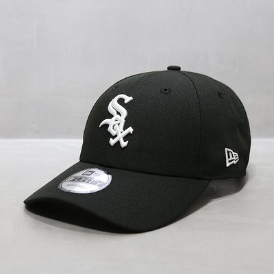 【現貨】NewEra帽子韓國代購球員版硬頂大標Sox芝加哥MLB棒球帽潮牌帽黑色