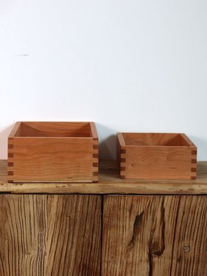 【熱賣精選】 櫻桃木收納盒無蓋儲物盒環保榫卯結構長方形木盒子桌面雜物整理盒