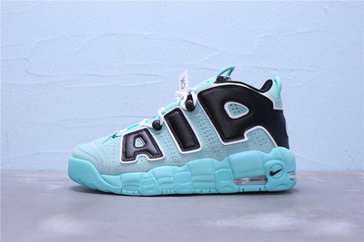 Nike Air More Uptempo GS 麂皮 蒂芬妮 黑綠 運動籃球鞋 男女鞋 415082-403【ADIDAS x NIKE】