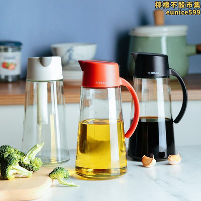 asvel自動開合油瓶廚房家用玻璃防漏不掛油醬油油醋罐調味瓶罐