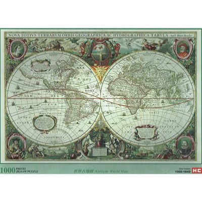 世界古地圖 紙板拼圖 (1000片) 出清價
