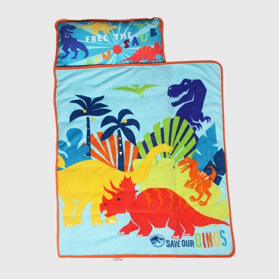 預購 幼兒珊瑚絨睡袋  藍色侏儸紀 恐龍 幼童睡袋 幼童毯 幼童蓋被 幼兒園睡袋 兒童睡袋 午休毯