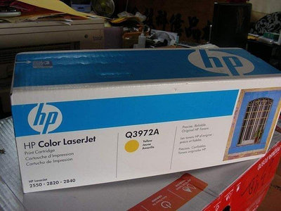 ☆呈運☆出清2010年HP Q3972A(原廠)黃色碳粉匣[適用CLJ2550/2820/2830/2840]可印200