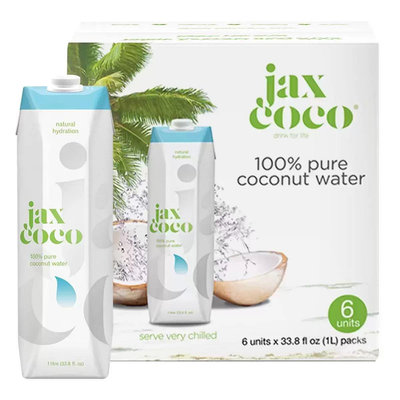 Jax CoCo 100%天然青椰子水 每瓶1公升X6瓶入-吉兒好市多COSTCO線上代購