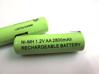 3號AA平頭電池 1.2V 2800mAh AA 剃鬚刀鎳氫充電電池 帶焊片