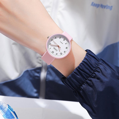 現貨女士手錶腕錶歌迪夏季果凍硅膠錶時尚簡約學生款夜光錶女士石英防水手錶