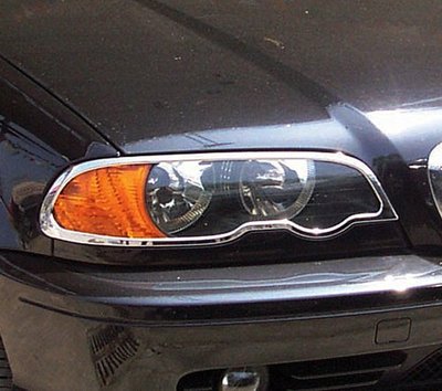 ~圓夢工廠~ BMW 3 E46 雙門 1999~2003 325i d 330i 330ci  鍍鉻前燈框 頭燈框