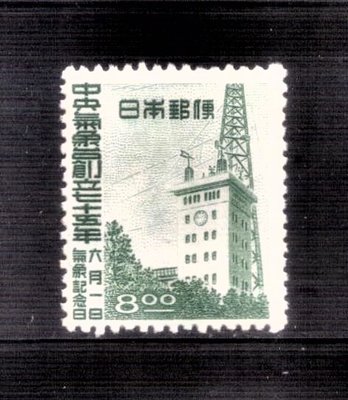 【珠璣園】J4909Y 日本郵票 - 1949年 中央氣象局成立75周年 1全