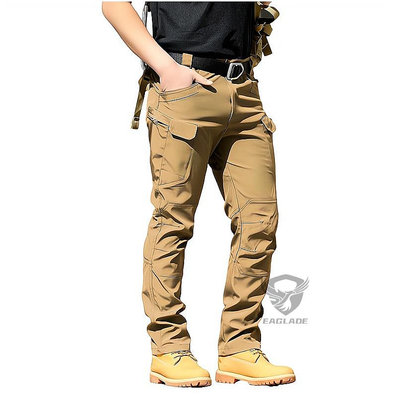 【工裝褲】【舒適】男士棕色戰術工裝褲 IX7-Stretch/XS-4XL