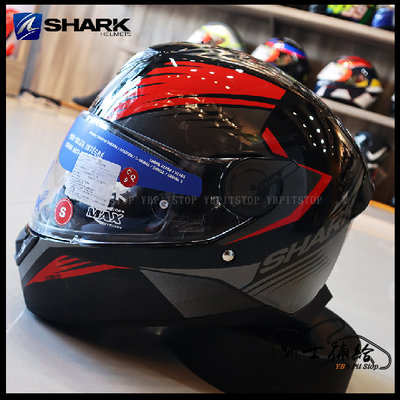 ⚠YB騎士補給⚠ SHARK SKWAL 2 HALLDER 黑紅灰 KRA 全罩 安全帽 眼鏡溝 內墨片 LED