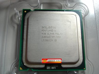 Intel Pentium D 雙核心 930 775腳位 速度3.0G 外頻800M 快取4M 製程65nm 64位元