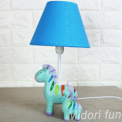 P05-B~Midori fun~動物檯燈母子款 藍斑馬 擺飾zakka微調式檯燈桌燈 床頭燈 小夜燈 歐式 裝飾 擺飾