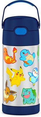 最新款美國膳魔師Thermos 不鏽鋼保溫(冷)瓶吸管式水壺水杯355ml Pokemon 寶可夢精靈 皮卡丘