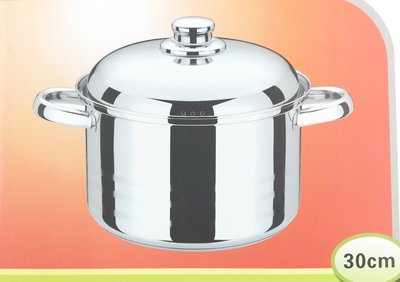 315百貨~A-OK 304不銹鋼歐洲鍋 (30cm)      /  高鍋 湯鍋 料理鍋 火鍋 鍋子 滷鍋 調理鍋