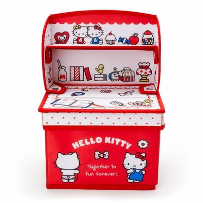 41+現貨不必等 折疊收納箱 Y拍最低價 日本限定 HELLO KITTY  展示櫃 儲物盒 玩具公仔收納盒 小日尼三
