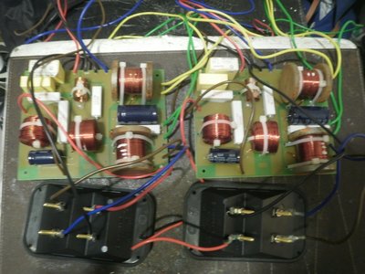 (老高音箱)英國 B&amp;W DM604 S3原廠分音器一對 全新備品 線路完整/一分未減 BI-WIRE端子設計