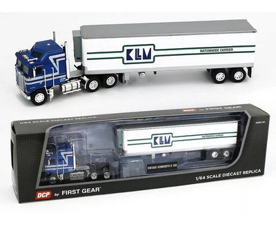 164 肯沃斯k100冷凍貨櫃40卡車拖車套裝拖頭合金美卡轉向21款