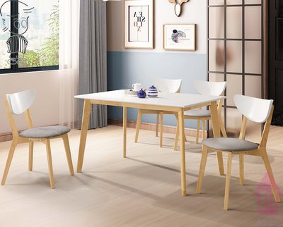 【X+Y時尚精品傢俱】現代餐桌椅系列-亨利 4尺原木雙色餐桌.不含餐椅.橡膠木實木桌腳.摩登家具