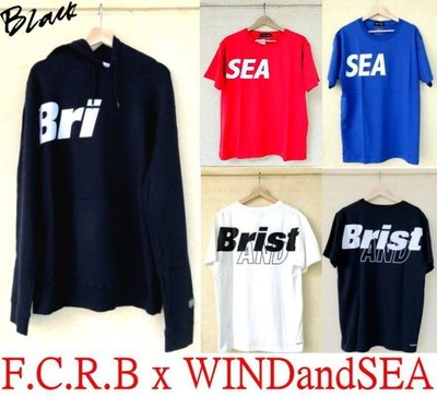 BLACK全新F.C.R.B x WIND AND SEA跨界聯名FCRB字體SOPH短T (另有套裝