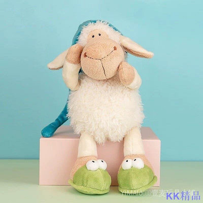 全館免運 【睡帽羊公仔】可愛瞌睡小羊兒童玩偶布娃娃毛絨玩具大號禮品 可開發票