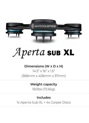 《 南港-傑威爾音響 》加拿大 IsoAcoustics Aperta SUB XL 專業級 鋁合金 超低音喇叭架