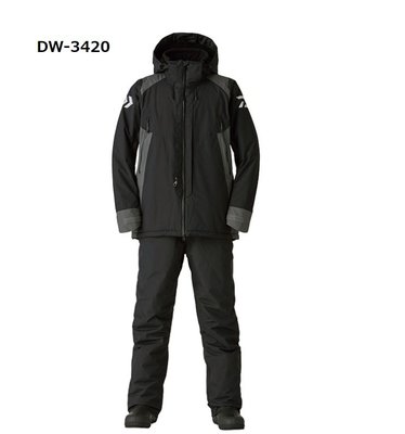 五豐釣具-DAIWA採用Rainmax 超級材料厚的有鋪棉~保溫防寒防水雨衣套裝DW-3420特價6000元