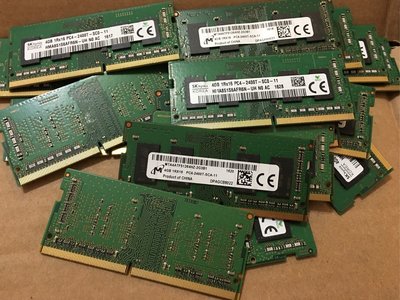 二手筆電記憶體DDR4 4G 2400 PC4 4G 2400 三星SK hynix海力士/Micron美光台北可面交