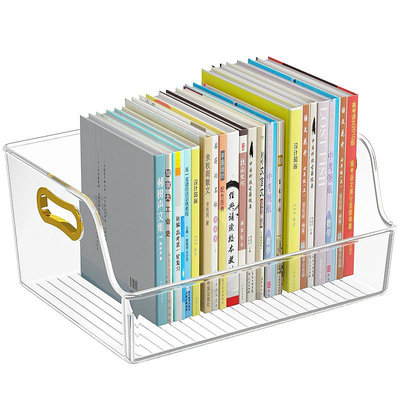 書架書架透明桌面書柜學生書籍整理盒玩具寶寶繪本架牛津樹收納盒