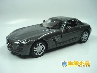 ☆生活小品☆ 模型 Mercedes-Benz SLS AMG *鐵灰色* (有迴力)歡迎選購^^