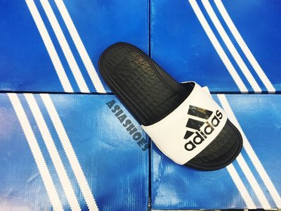 帝安諾-Adidas Voloomix Slides 白黑 大logo 拖鞋 沙灘 防潑 B23290