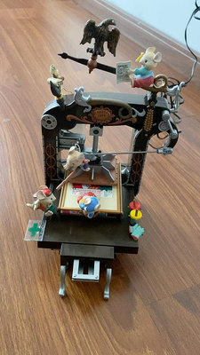enesco印刷機音樂盒古董玩具借賀曼出老鼠音樂盒擺件掛件配