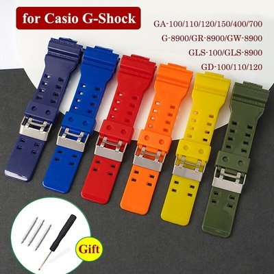 森尼3C-卡西歐 G-shock GA110 GD100 gls-100 GW8900 腕帶矽膠錶帶手鍊錶帶, 於 ga-11-品質保證