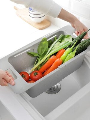 下殺 伸縮瀝水架廚房水槽蔬菜置物架家用塑料水池碗碟架瀝水碗架