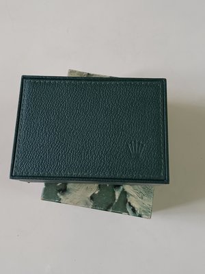 勞力士 ROLEX 原廠錶盒 綠色表盒 表枕 外盒擦布品項完美   16013
