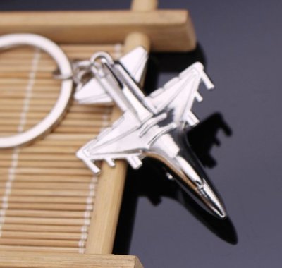 H-114 F16 新款迷你戰鬥機模型鑰匙扣挂件創意小飛機玩具掛飾 全金屬精緻 飾品包包挂件 男女士金屬鑰匙鏈 創意個性