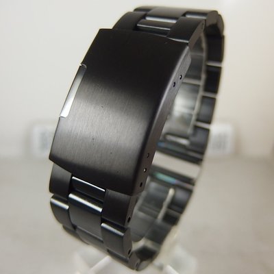 【錶帶家】『嚴選』高級黑色PVD不銹鋼實心錶帶 22mm代用 ASUS ZenWatch 2 MOTO 360 2 LG