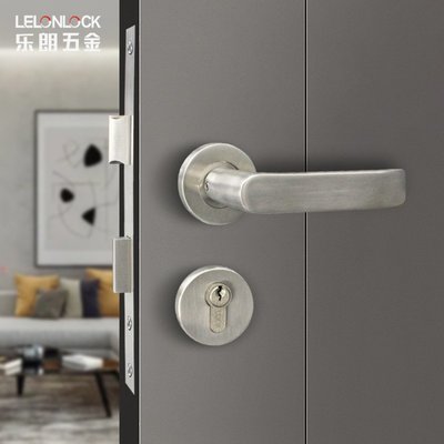 門鎖304不銹鋼歐標室內門鎖  仿精鑄執手門鎖 現代簡約臥室通用鎖具